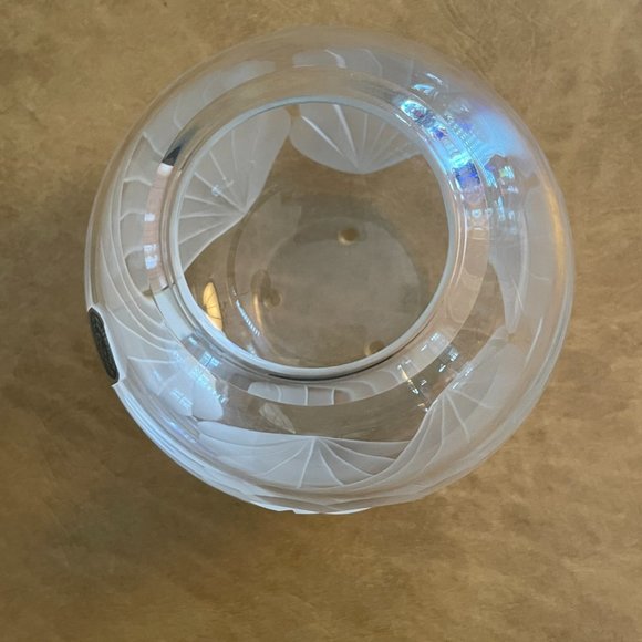 Signed Lenox etched Fanlight Handcrafted full lead crystal bowl - Picture 7 of 12